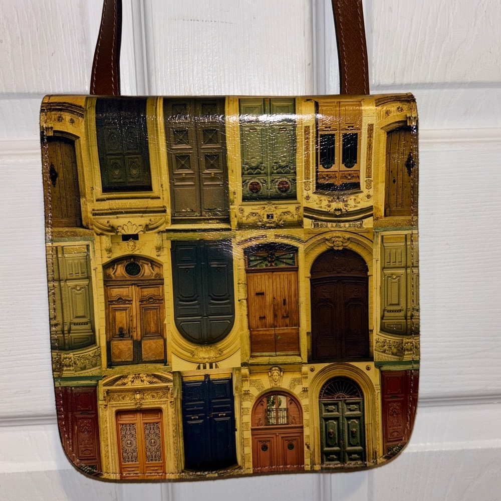 🤎 Patricia Nash Leather Doors Crossbody Bag 🤎